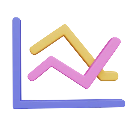 Line Chart  3D Icon