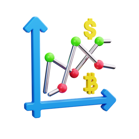 Line Chart  3D Icon