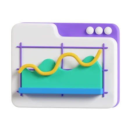 Line Chart  3D Icon