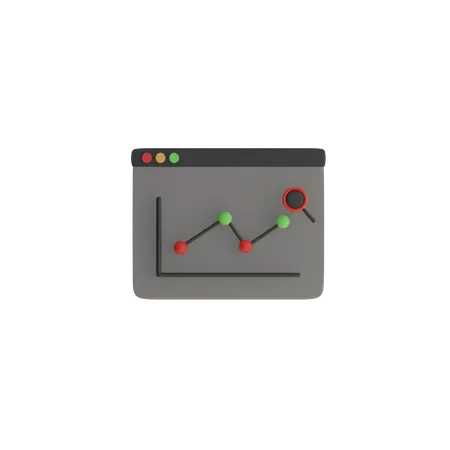 Line chart  3D Icon