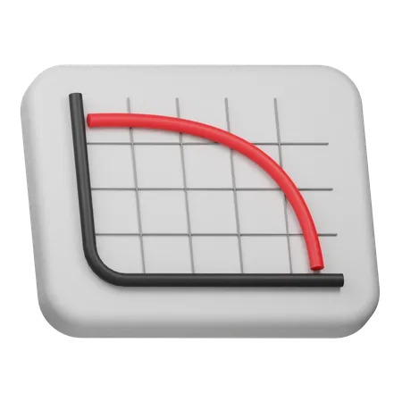Line Chart Down  3D Icon