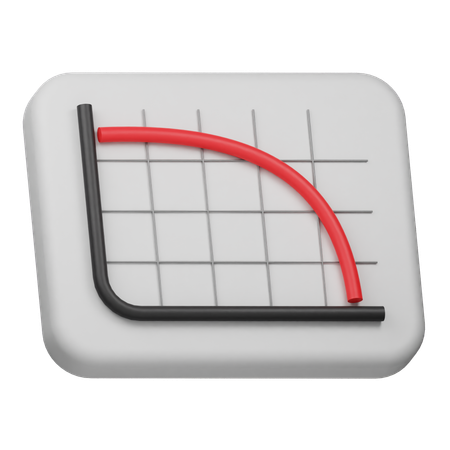 Line Chart Down  3D Icon