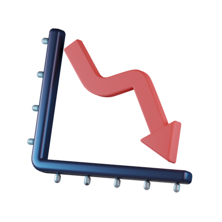 Line Chart Down  3D Icon