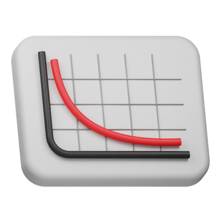 Line Chart Down Alt  3D Icon