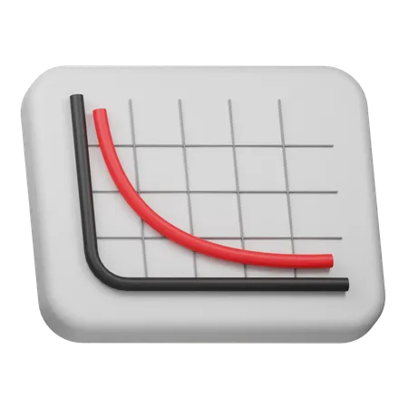 Line Chart Down Alt  3D Icon