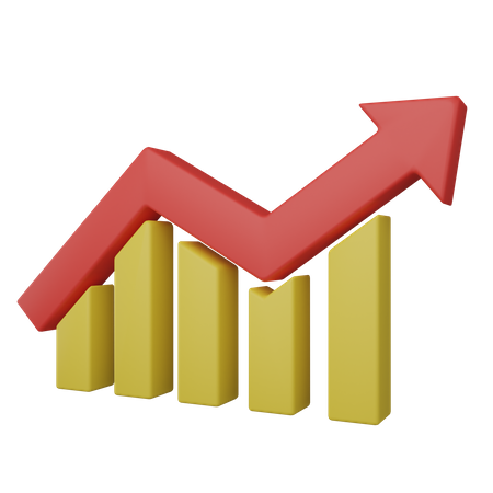 Line Chart Growth  3D Icon