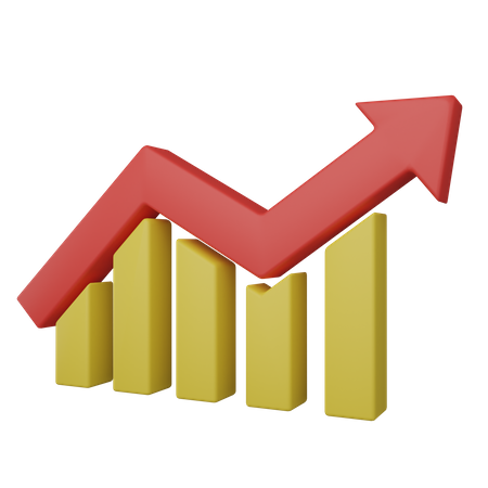 Line Chart Growth  3D Icon