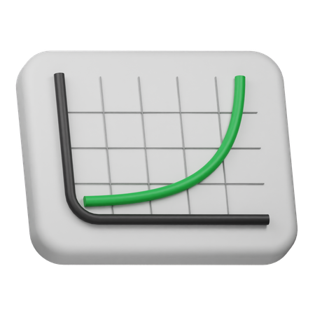 Line Chart Up Alt  3D Icon