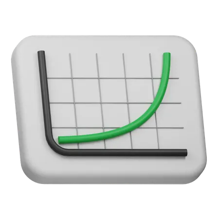 Line Chart Up Alt  3D Icon