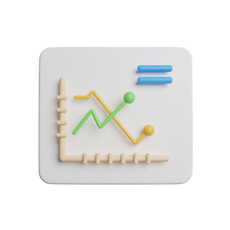 Line Graph  3D Icon