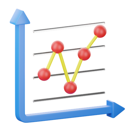 Line Graph  3D Icon