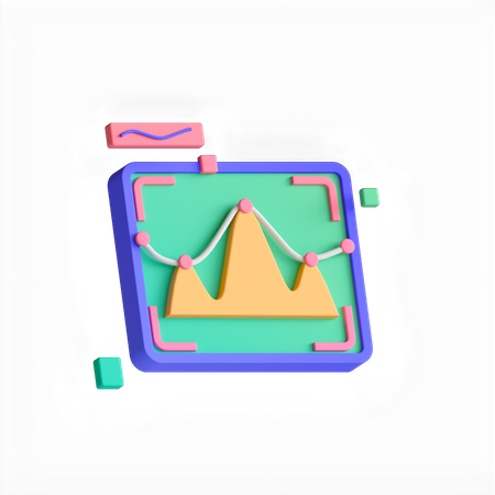 Line Graph  3D Icon