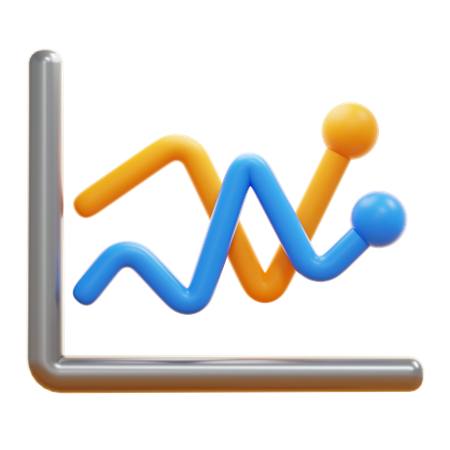 LINE GRAPH  3D Icon