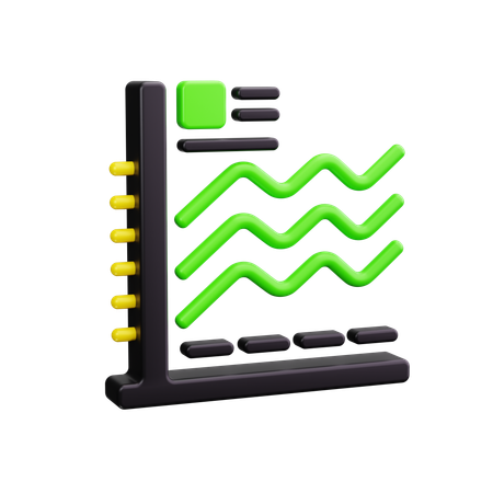 Line Graph  3D Icon