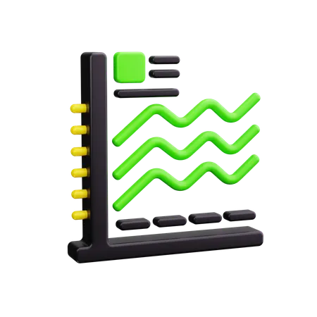 Line Graph  3D Icon