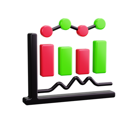 Line Graph  3D Icon