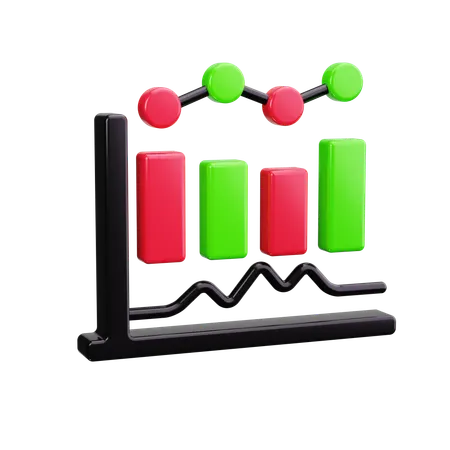Line Graph  3D Icon
