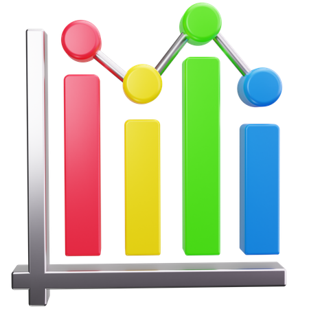 Line Graph  3D Icon