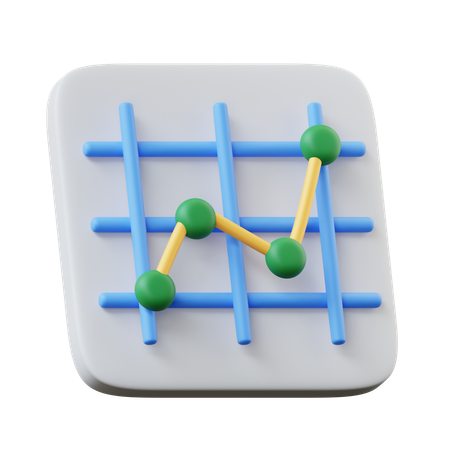 Line Graph  3D Icon