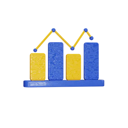 Line Graph  3D Icon