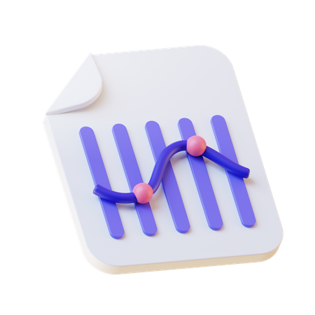 Line graph  3D Icon