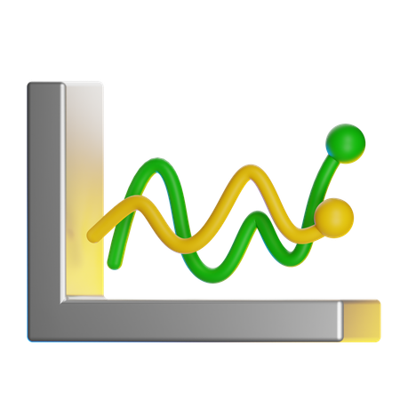 Line Graph  3D Icon