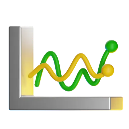 Line Graph  3D Icon