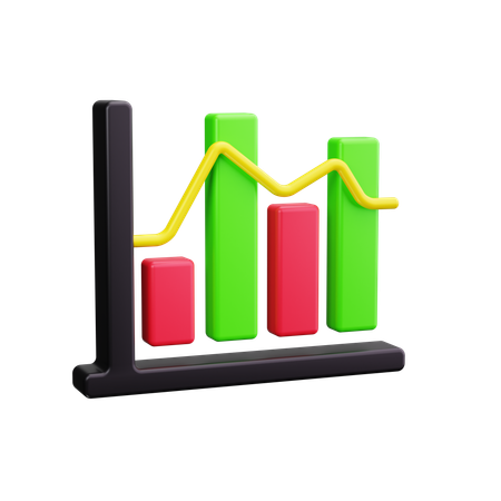 Line Graph  3D Icon