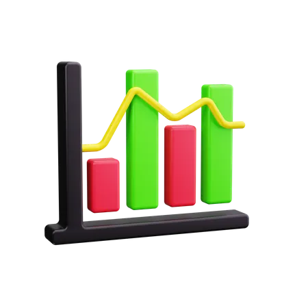 Line Graph  3D Icon