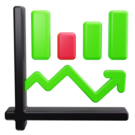 Line Graph  3D Icon