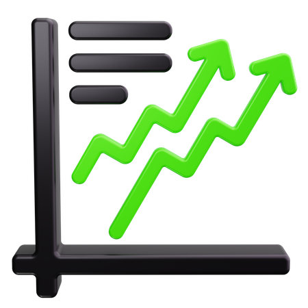 Line Graph  3D Icon