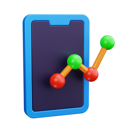 Line Graphic  3D Icon