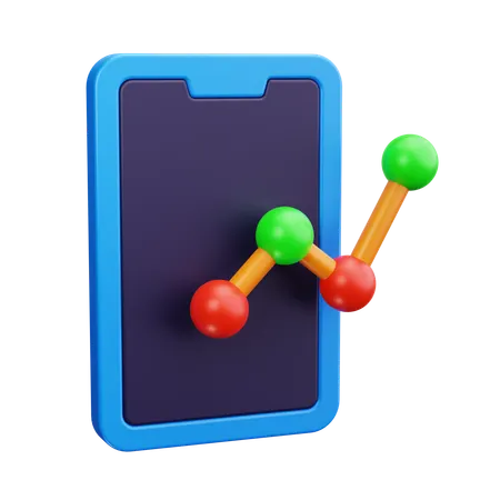 Line Graphic  3D Icon