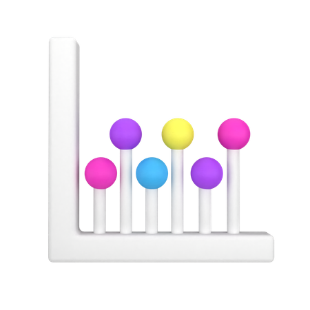 Line Graphic Chart  3D Icon