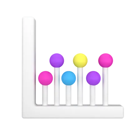 Line Graphic Chart  3D Icon