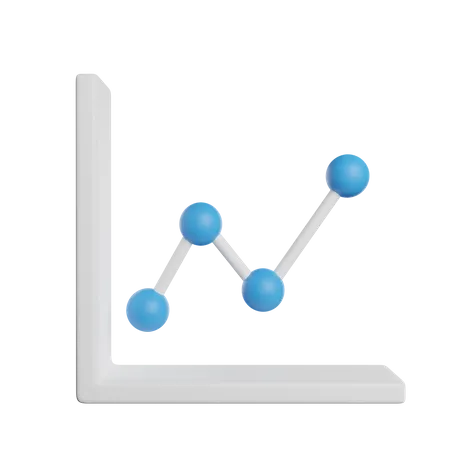 Bar Line Chart Graph 3D Icon