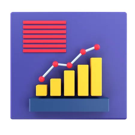 3 D Render Analytic Chart Illustration 3D Icon