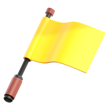 Line judge's flag  3D Icon