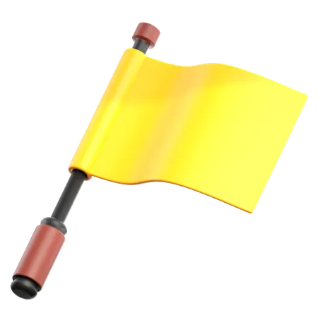 Line judge's flag  3D Icon