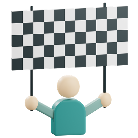 Línea de meta  3D Icon