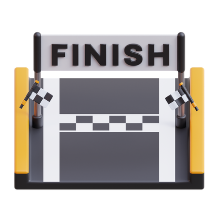 Línea de meta de carrera  3D Icon