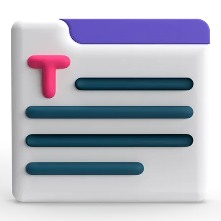 Línea de texto  3D Icon