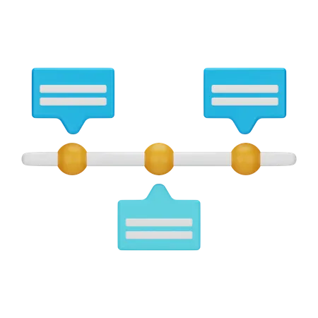 Línea de tiempo  3D Icon