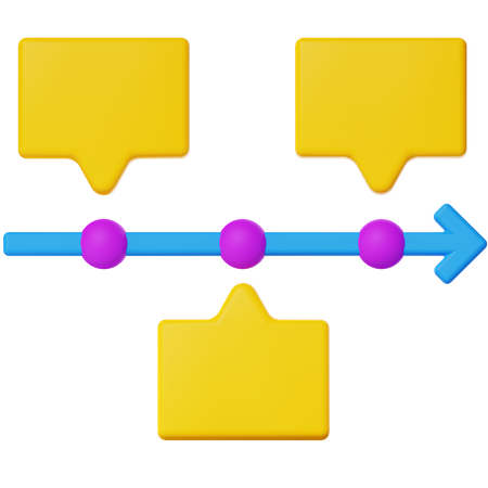 Línea de tiempo  3D Icon