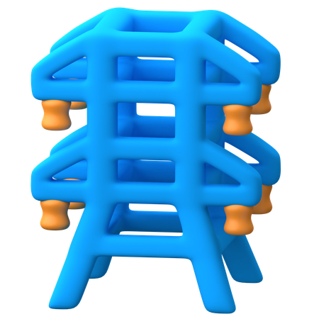 Línea eléctrica  3D Icon
