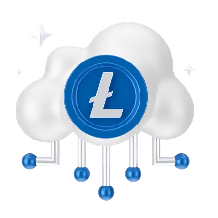 Linecoin-Cloud-Netzwerk  3D Icon