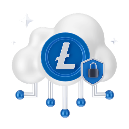 Linecoin-Cloud-Netzwerk  3D Icon