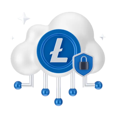 Linecoin-Cloud-Netzwerk  3D Icon