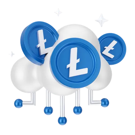 Linecoin-Cloud-Netzwerk  3D Icon