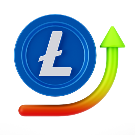 Crescimento da linecoin  3D Icon